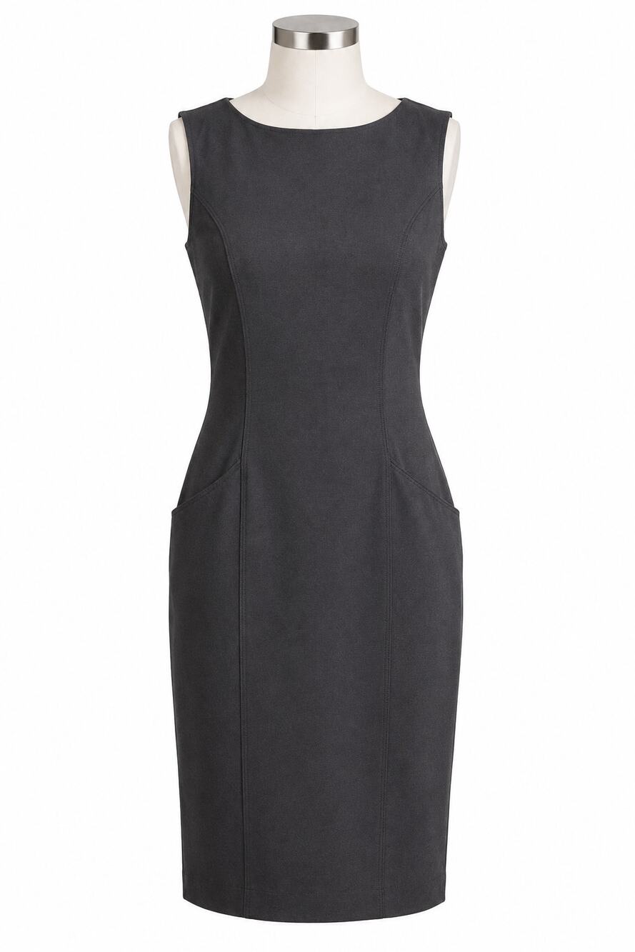 Elie Tahari Marley Charcoal Sheath Dress –  No Size Tag (See Measurements)